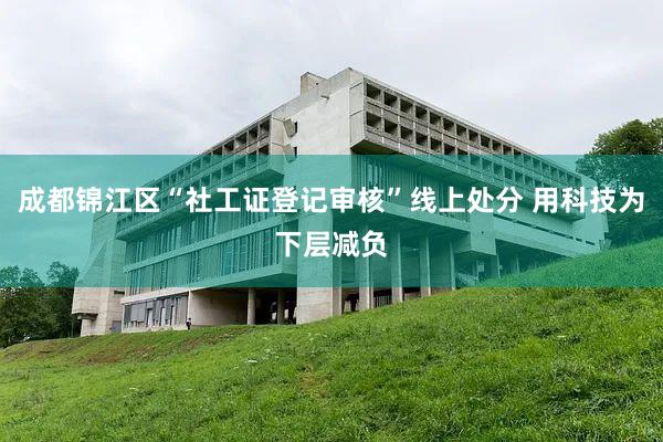 成都锦江区“社工证登记审核”线上处分 用科技为下层减负