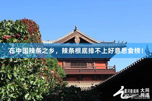 在中国辣条之乡，辣条根底排不上好意思食榜！