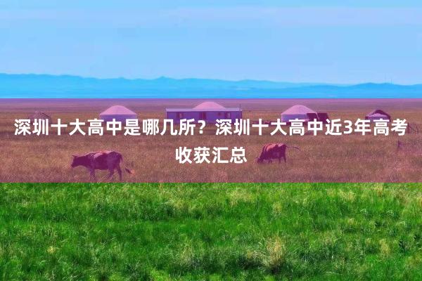 深圳十大高中是哪几所？深圳十大高中近3年高考收获汇总