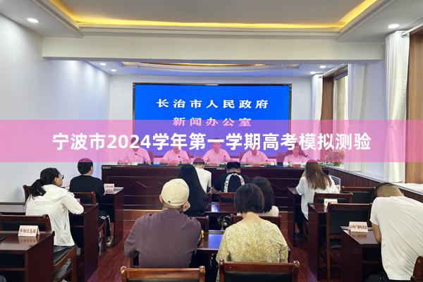 宁波市2024学年第一学期高考模拟测验