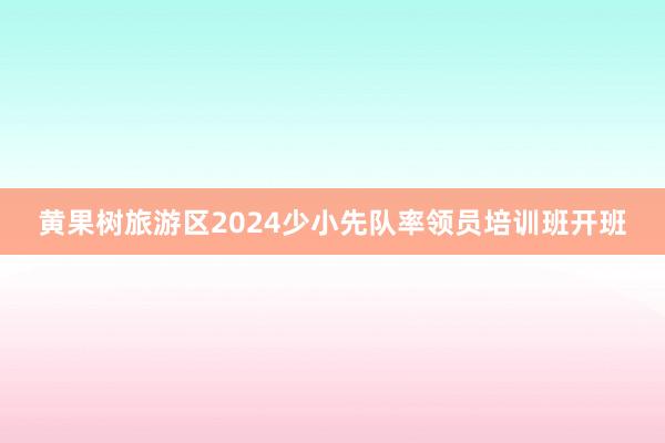 黄果树旅游区2024少小先队率领员培训班开班